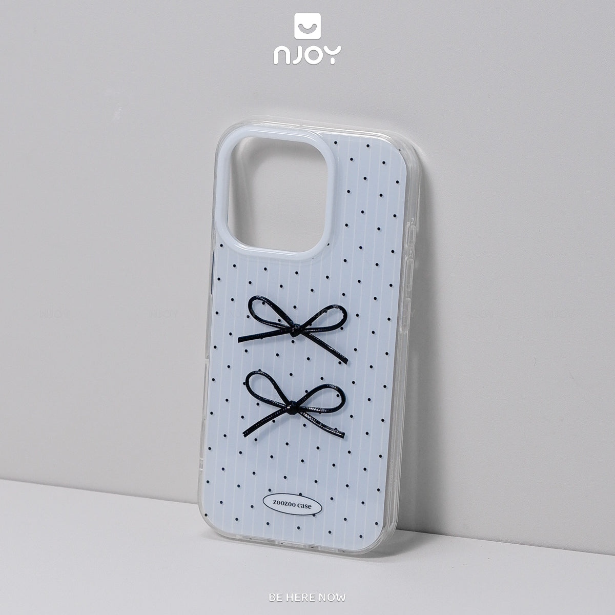 Ốp Lưng Nơ Chấm Bi Màu Xanh Dễ Thương Bảo Vệ Camera Cho Điện Thoại iPhone 17 Pro Max 16 15 14 13 12