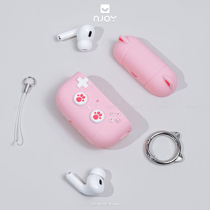 Ốp Silicon Mèo Hello Kitty Kèm Móc Khóa Tiện Lợi Cho Tai Nghe Airpods 3 4 Airpods Pro 3 2 Njoyshop
