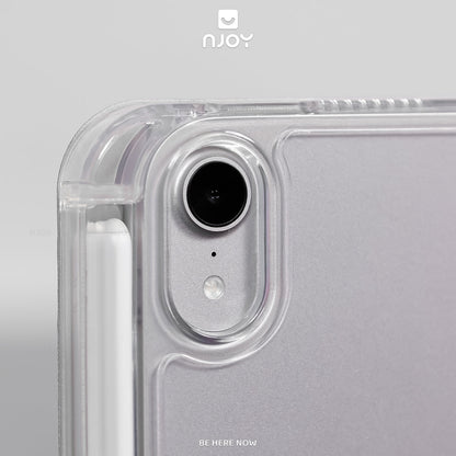 Bao Da Ốp Lưng iPad Trong Suốt Chống Sốc Mặt Lưng Gấp Gọn Chữ Y Có Khay Đựng Bút Apple Pencil