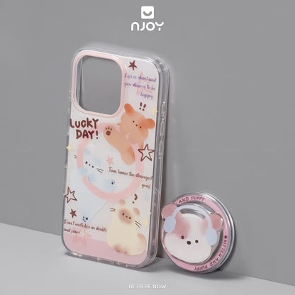 Ốp Magsafe In Hình Thú Cưng Mèo Chó Gấu Cho iPhone 17 Pro Max 16 15 14 13