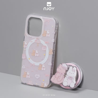 Ốp Magsafe In Hình Thú Cưng Mèo Chó Gấu Cho iPhone 17 Pro Max 16 15 14 13