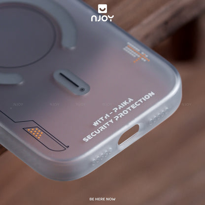 Ốp Nhám Magsafe Họa Tiết Cyber Cho Điện Thoại iPhone 17 Pro Max 16 15 14 13 12