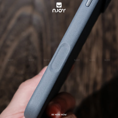 Ốp Nhám Nhựa Tái Chế Sạc Magsafe Nút Bấm Kim Loại Cho Điện Thoại iPhone 17 Pro Max 16 15