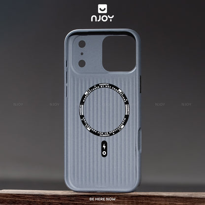 Ốp Nhám Nhựa Tái Chế Sạc Magsafe Nút Bấm Kim Loại Cho Điện Thoại iPhone 17 Pro Max 16 15