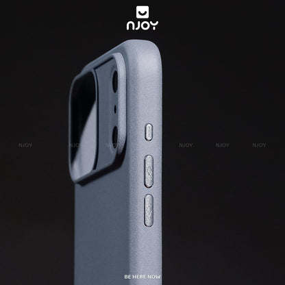 Ốp Nhám Nhựa Tái Chế Sạc Magsafe Nút Bấm Kim Loại Cho Điện Thoại iPhone 17 Pro Max 16 15