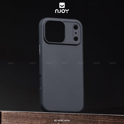 Ốp Nhám Nhựa Tái Chế Sạc Magsafe Nút Bấm Kim Loại Cho Điện Thoại iPhone 17 Pro Max 16 15