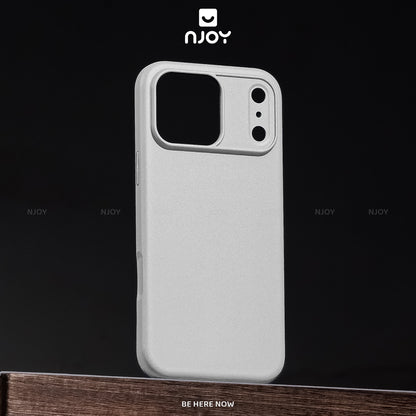 Ốp Nhám Nhựa Tái Chế Sạc Magsafe Nút Bấm Kim Loại Cho Điện Thoại iPhone 17 Pro Max 16 15