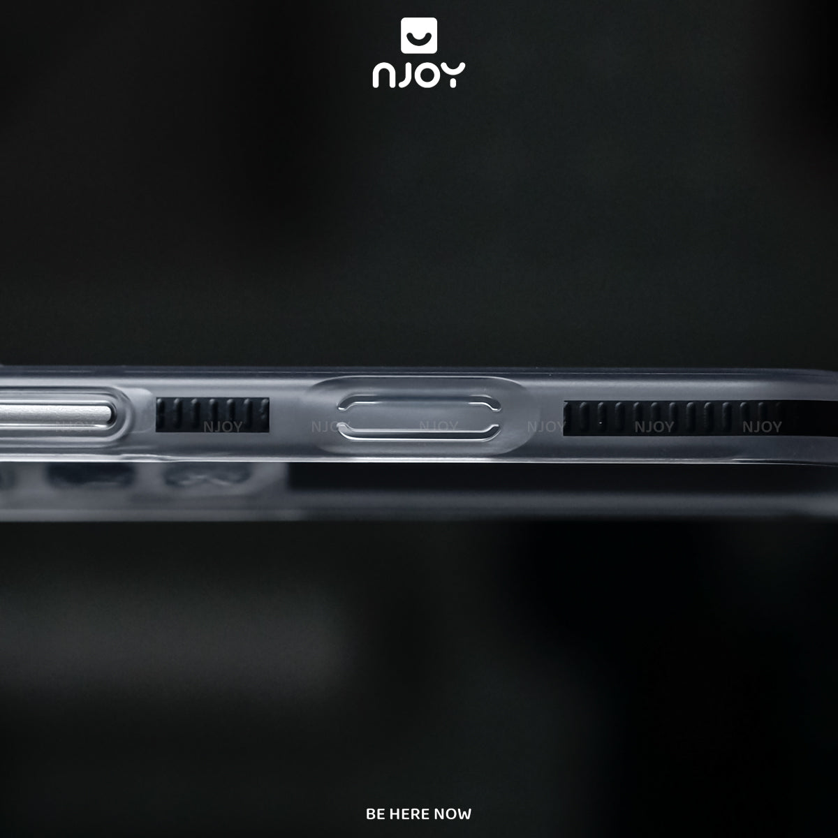 Ốp Nhám Sọc Nổi 3D Njoy Tích Hợp Sạc Nam Châm Từ Tính Cho iPhone 17 Pro Max 16 15 14 13 12