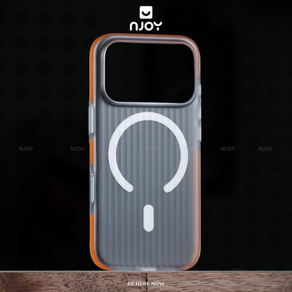 Ốp Magsafe Lưng Nhám Sọc Nổi 3D Cho iPhone 17 Pro Max 16 15 14 13 12