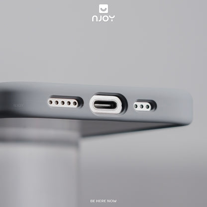 Ốp Silicon Chống Bẩn Hỗ Trợ Sạc Không Dây Chất Liệu Lót Nhung Bảo Vệ Camera Cho iPhone 13 14 15 16 Pro Max Njoyshop