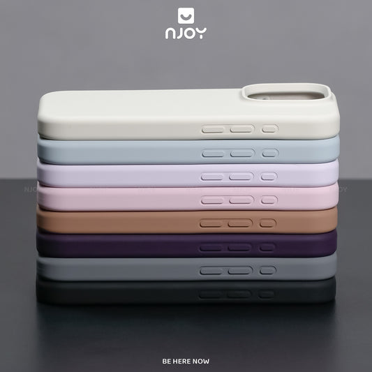 Ốp Silicon Chống Bẩn Hỗ Trợ Sạc Không Dây Chất Liệu Lót Nhung Bảo Vệ Camera Cho iPhone 13 14 15 16 Pro Max Njoyshop