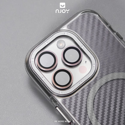 Ốp Magsafe Carbon Lưng Nhám Viền Chống Trượt Cho iPhone 17 Pro Max 16 15