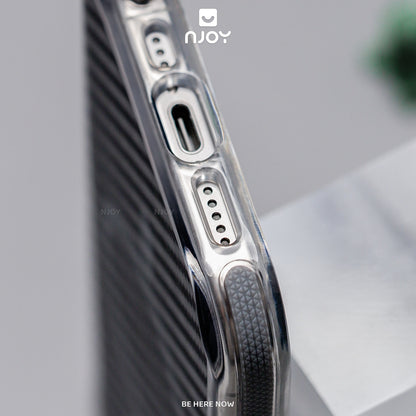 Ốp Magsafe Carbon Lưng Nhám Viền Chống Trượt Cho iPhone 17 Pro Max 16 15