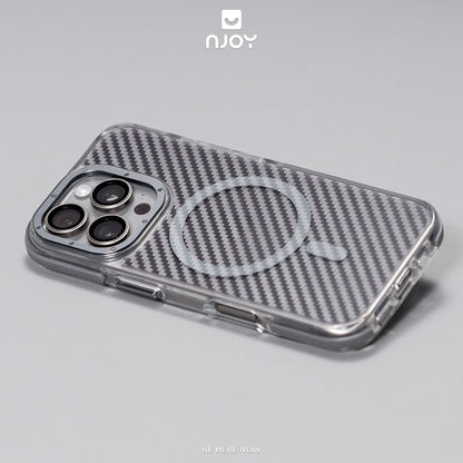 Ốp Magsafe Carbon Lưng Nhám Viền Chống Trượt Cho iPhone 17 Pro Max 16 15