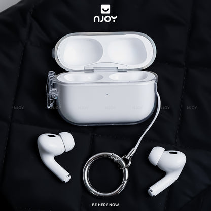 Ốp Trong Suốt Nút Mở Thông Minh Kèm Móc Khóa Tiện Lợi Cho Tai Nghe Airpods 4 3 Airpods Pro 3 2 Njoyshop