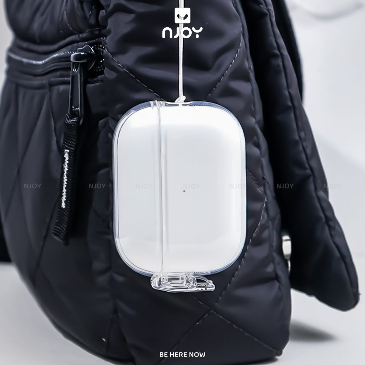 Ốp Trong Suốt Nút Mở Thông Minh Kèm Móc Khóa Tiện Lợi Cho Tai Nghe Airpods 4 3 Airpods Pro 3 2 Njoyshop