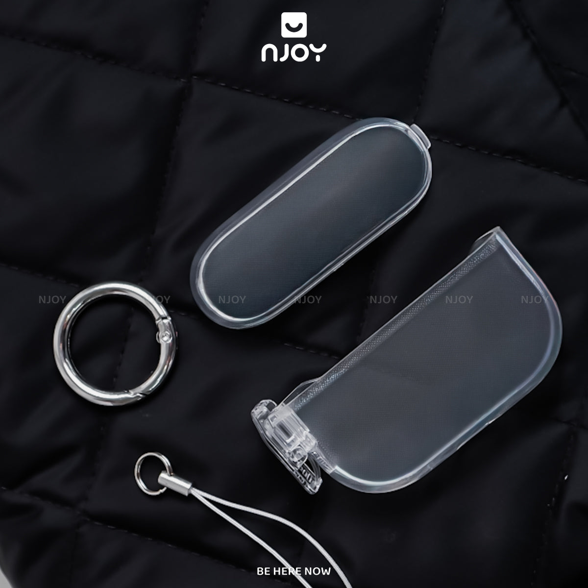 Ốp Trong Suốt Nút Mở Thông Minh Kèm Móc Khóa Tiện Lợi Cho Tai Nghe Airpods 4 3 Airpods Pro 3 2 Njoyshop