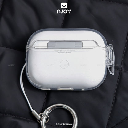 Ốp Trong Suốt Nút Mở Thông Minh Kèm Móc Khóa Tiện Lợi Cho Tai Nghe Airpods 4 3 Airpods Pro 3 2 Njoyshop