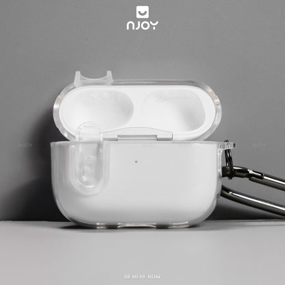 Ốp Trong Suốt Nút Bấm Mở Khoá An Toàn Chống Sốc Cho Airpods Pro 2 3 4