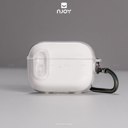 Ốp Trong Suốt Nút Bấm Mở Khoá An Toàn Chống Sốc Cho Airpods Pro 2 3 4