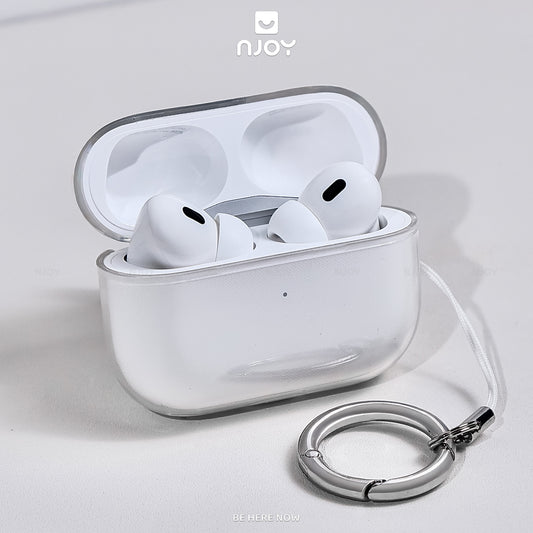 Ốp Trong Suốt Chống Sốc Chất Liệu TPU Có Móc Khóa Cho Tai Nghe Airpods 3 Airpods Pro 2 Njoyshop