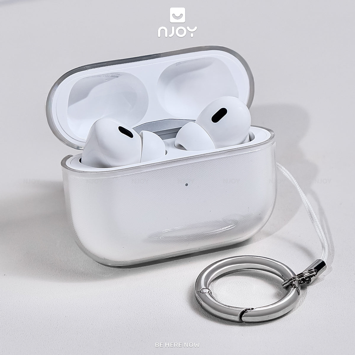 Ốp Trong Suốt Chống Sốc Chất Liệu TPU Có Móc Khóa Cho Tai Nghe Airpods 3 Airpods Pro 2 Njoyshop