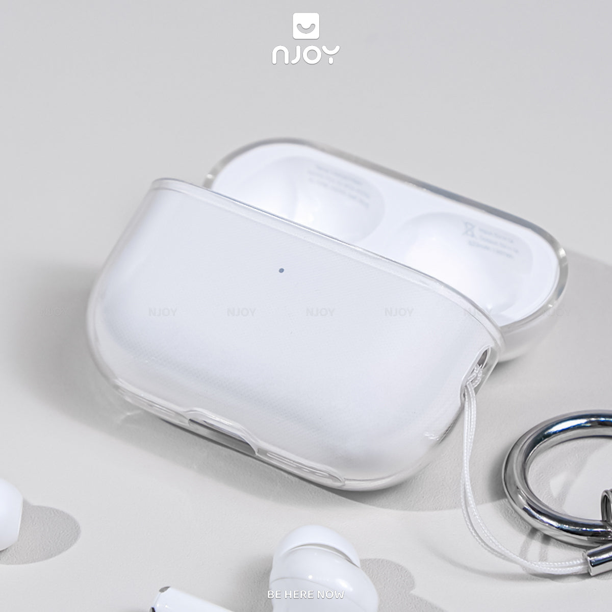 Ốp Trong Suốt Chống Sốc Chất Liệu TPU Có Móc Khóa Cho Tai Nghe Airpods 3 Airpods Pro 2 Njoyshop