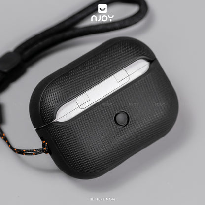 Ốp Nhung Ahastyle Hỗ Trợ Magsafe Viền Kim Loại Kèm Móc Khóa Cho AirPods Pro 2