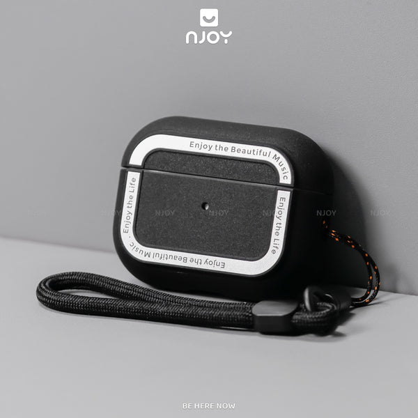 Ốp Nhung Ahastyle Hỗ Trợ Magsafe Viền Kim Loại Kèm Móc Khóa Cho AirPods Pro 2