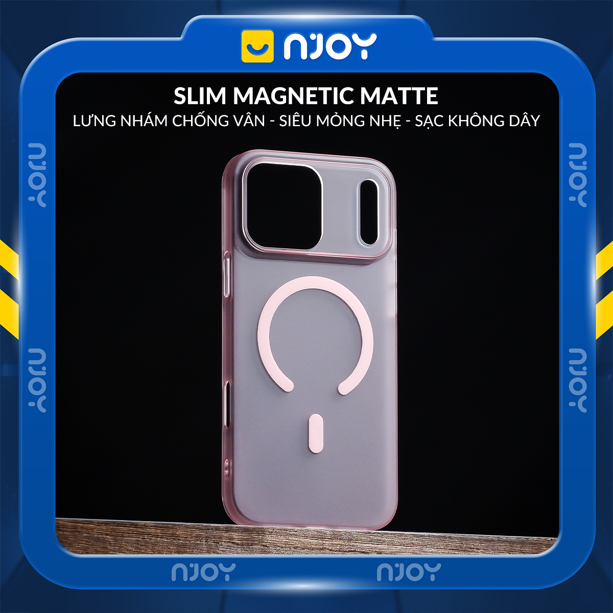 Ốp Magsafe Siêu Mỏng Nhám Mờ Chống Vân Tay Cho iPhone 12 13 14 15 16 17 Pro Max