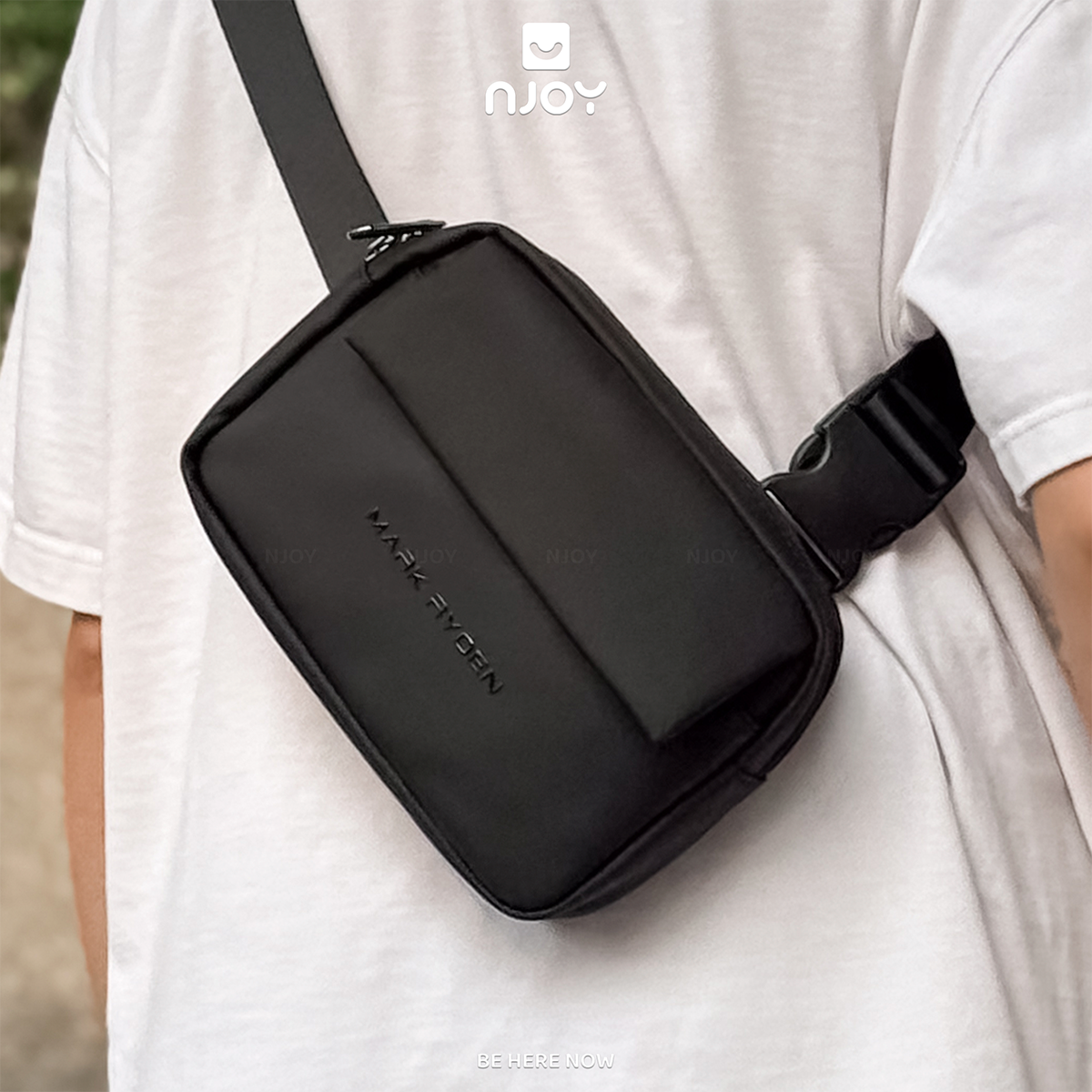 Túi Đeo Chéo Unisex Mark Ryden Thời Trang Cao Cấp Chống Nước Đựng Phụ Kiện Điện Thoại Sạc Dự Phòng