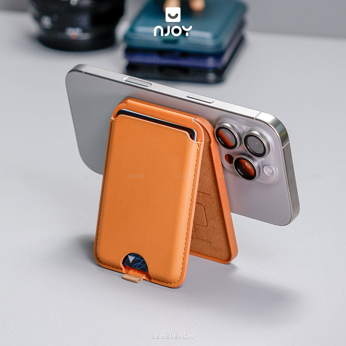 Ví Đựng Thẻ Magsafe Leather Kiêm Giá Đỡ Cho Điện Thoại iPhone 17 Pro Max 16 15 14 13 12