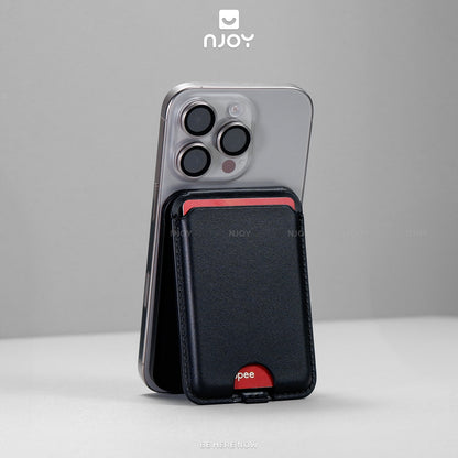 Ví Đựng Thẻ Magsafe Leather Kiêm Giá Đỡ Cho Điện Thoại iPhone 17 Pro Max 16 15 14 13 12