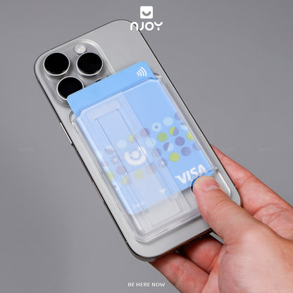 Ví Đựng Thẻ Trong Suốt Hít Magsafe Chất Liệu PC Cho Điện Thoại iPhone 17 Pro Max 16 15 14 13 12