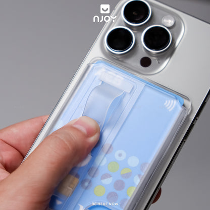 Ví Đựng Thẻ Trong Suốt Hít Magsafe Chất Liệu PC Cho Điện Thoại iPhone 17 Pro Max 16 15 14 13 12