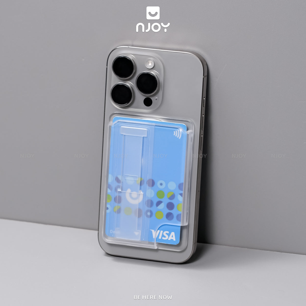 Ví Đựng Thẻ Trong Suốt Hít Magsafe Chất Liệu PC Cho Điện Thoại iPhone 17 Pro Max 16 15 14 13 12
