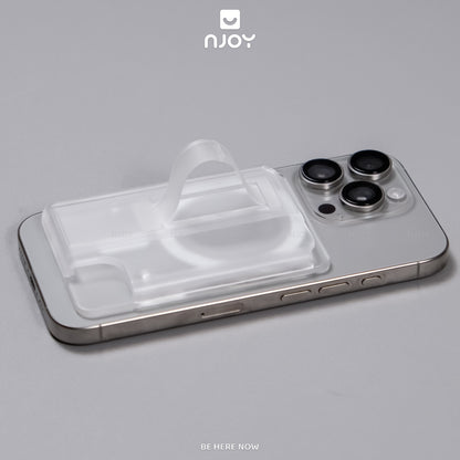 Ví Đựng Thẻ Trong Suốt Hít Magsafe Chất Liệu PC Cho Điện Thoại iPhone 17 Pro Max 16 15 14 13 12