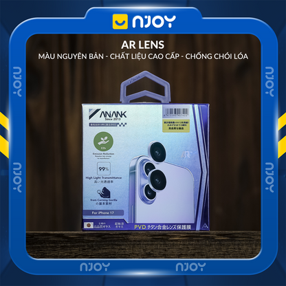 Bộ Vòng Cường Lực Bảo Vệ Camera Anank AR Chống Trầy Xước Màu Nguyên Bản Cho iPhone 13 14 15 16 17 Pro Max Njoyshop