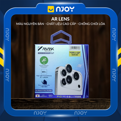 Bộ Vòng Cường Lực Bảo Vệ Camera Anank AR Chống Trầy Xước Màu Nguyên Bản Cho iPhone 13 14 15 16 17 Pro Max Njoyshop
