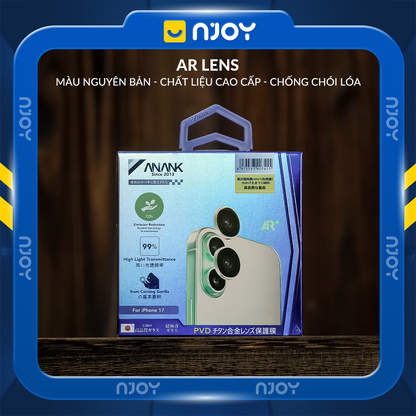 Bộ Vòng Cường Lực Bảo Vệ Camera Anank AR Chống Trầy Xước Màu Nguyên Bản Cho iPhone 13 14 15 16 17 Pro Max Njoyshop