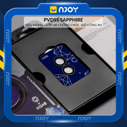 Cường Lực Camera URR Sapphire PVDSS 2 Tầng Cho iPhone 17 Pro Max 16 Pro Max 15 Pro Max 14 Pro Max 13 12
