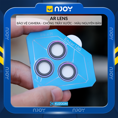 Cường Lực Camera Kuzoom AR Có Khung Dán Cho iPhone 17 Pro Max 16 15 14 13 12 11