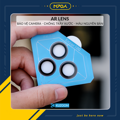 Cường Lực Camera Kuzoom AR Có Khung Dán Cho iPhone 17 Pro Max 16 15 14 13 12 11