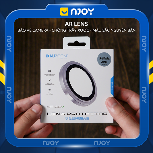 Cường Lực Camera Kuzoom AR Có Khung Dán Cho iPhone 17 Pro Max 16 15 14 13 12 11