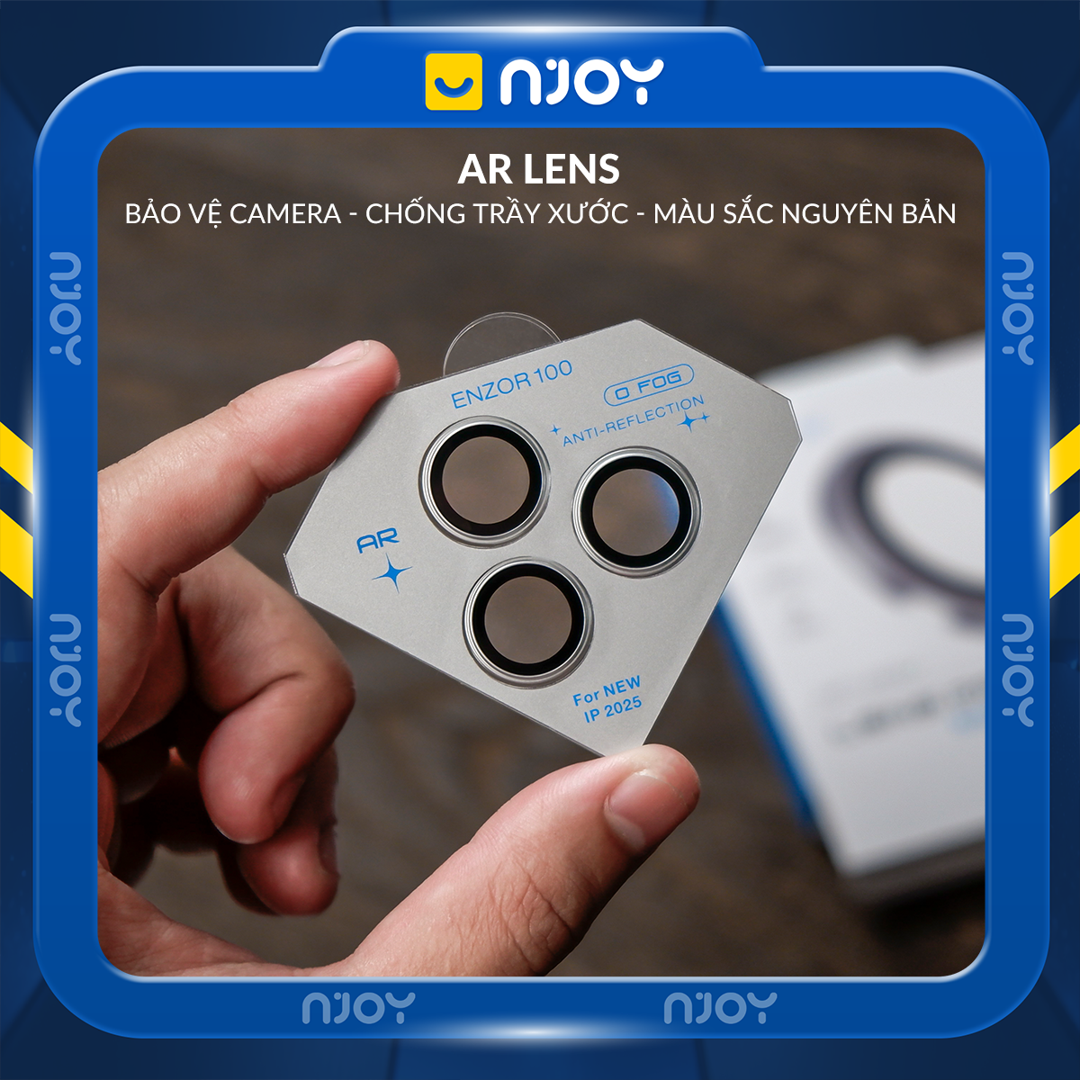 Cường Lực Camera Kuzoom AR Có Khung Dán Cho iPhone 17 Pro Max 16 15 14 13 12 11