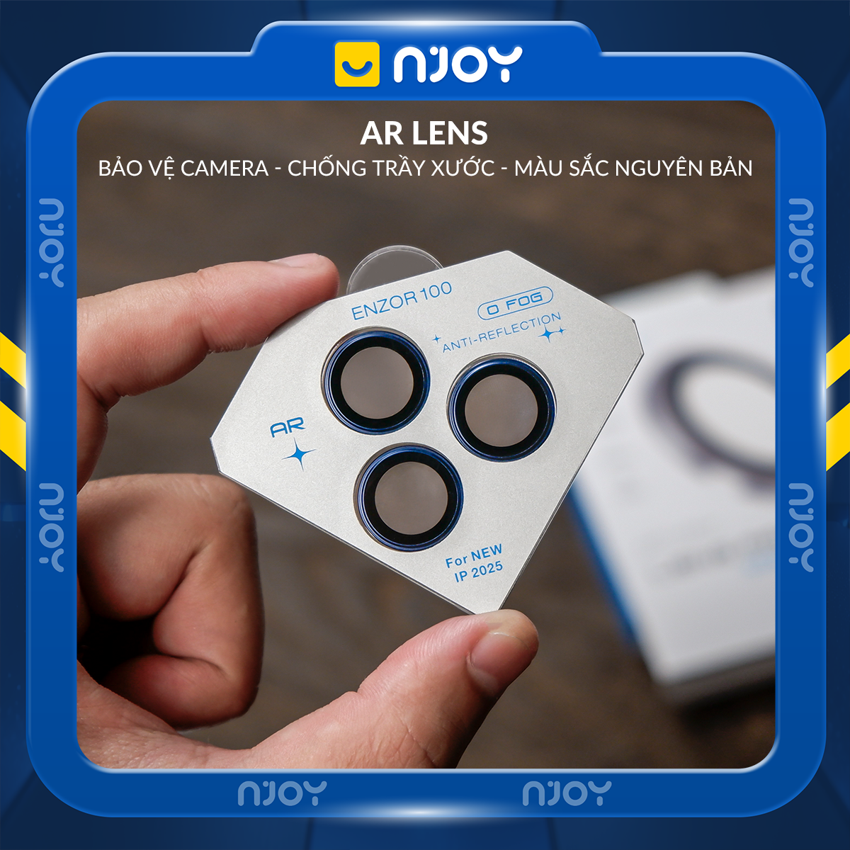 Cường Lực Camera Kuzoom AR Có Khung Dán Cho iPhone 17 Pro Max 16 15 14 13 12 11