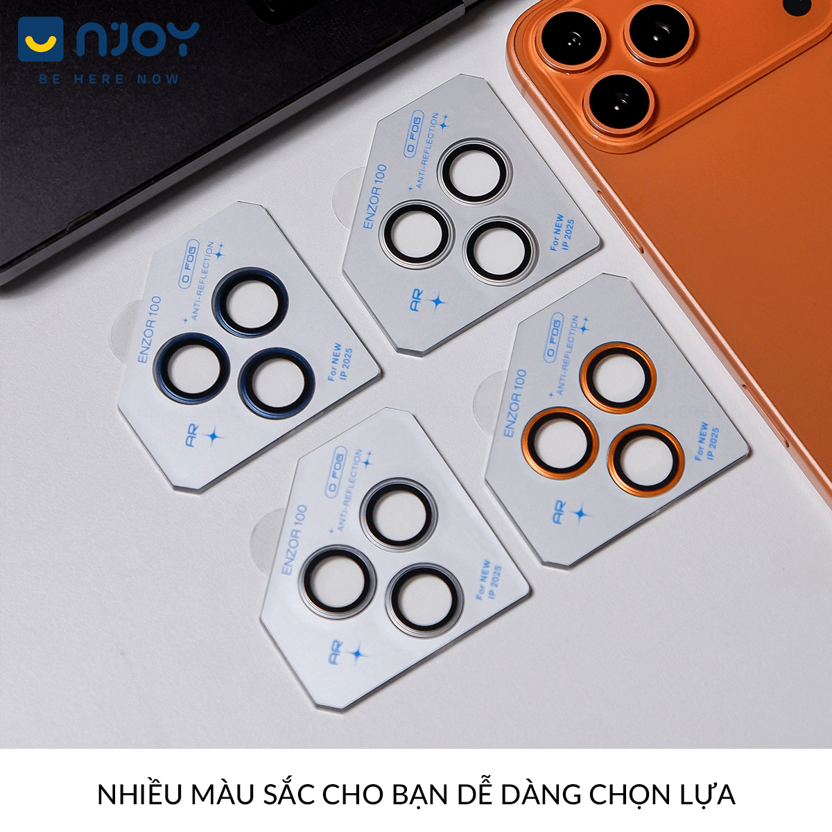 Cường Lực Camera Kuzoom AR Có Khung Dán Cho iPhone 17 Pro Max 16 15 14 13 12 11