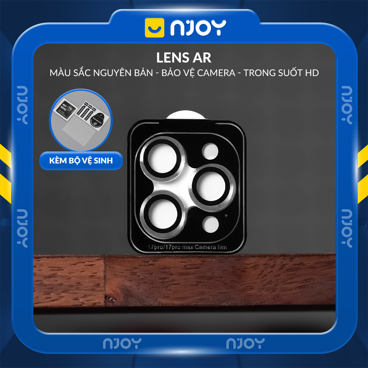 Cường Lực Camera Màu Nguyên Bản 9H Chống Trầy Cho Điện Thoại iPhone 17 Pro Max 16 15 14 13 12 11