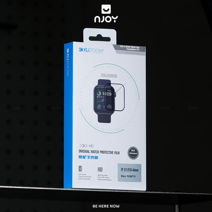 Miếng Dán Cường Lực Kuzoom 3D Viền Dẻo Chống Trầy Xước Cho Apple Watch 41mm 40mm 44mm 45mm 38mm 42mm