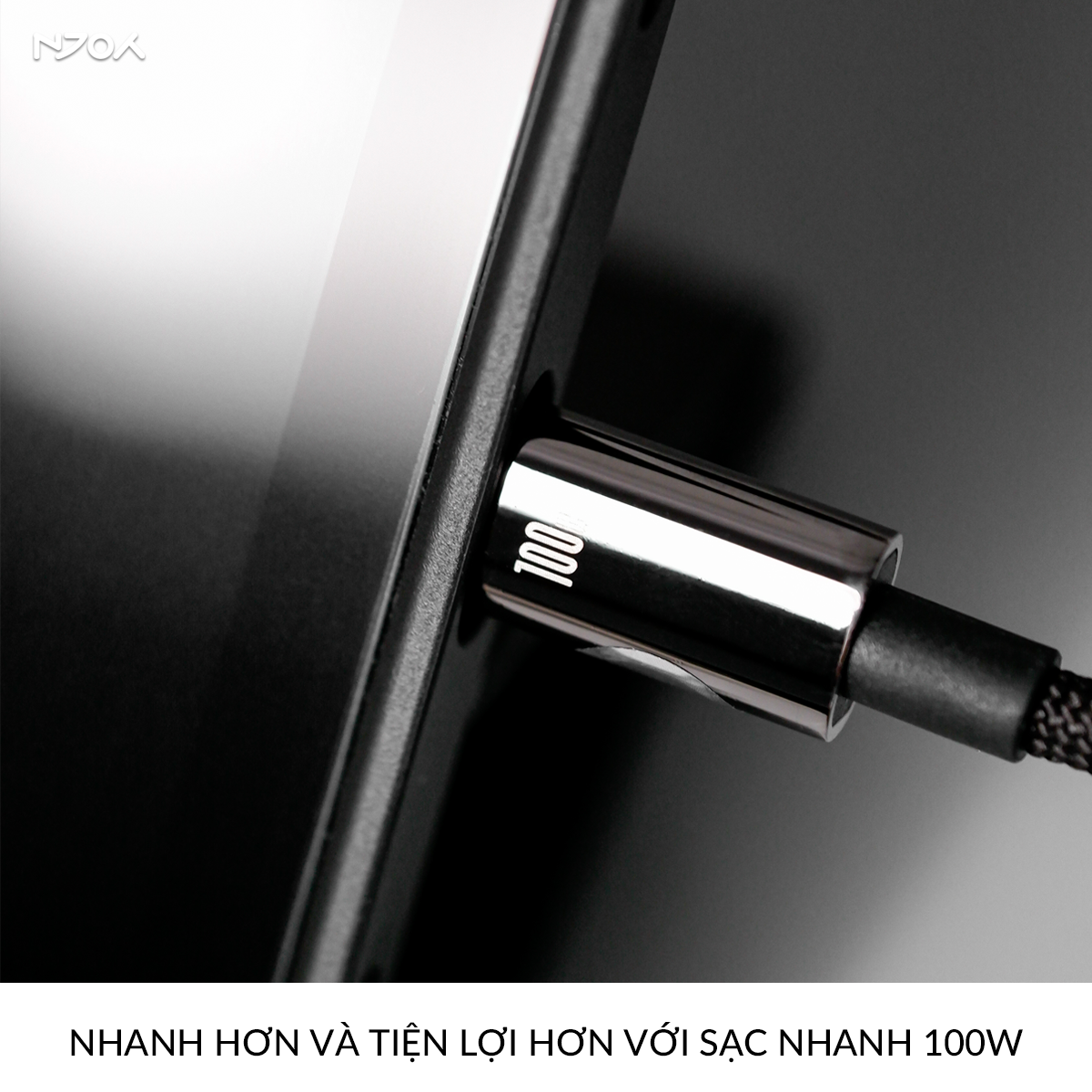 Cáp Sạc Nhanh Baseus Tungsten 100W Hỗ Trợ Nam Châm Chống Rối Cho iPhone 16 Pro Max 15 Laptop iPad